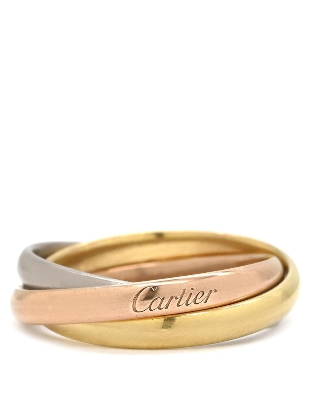 Cartier Ring Trinity Small Model White Gold Yellow Pink 50 18k